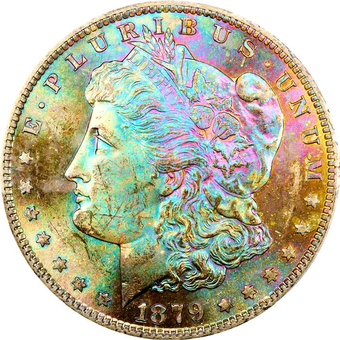 1879-S Morgan Dollar ($1) Rainbow Toner Obverse Image
