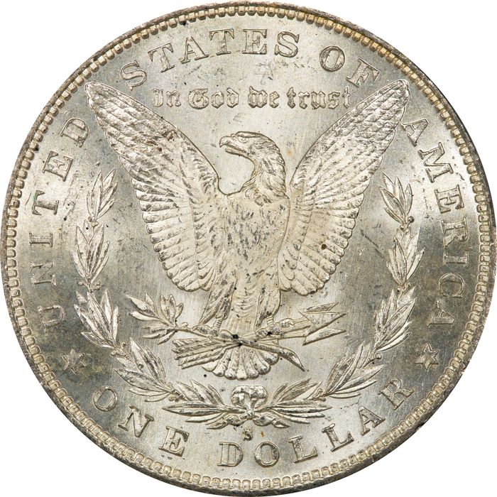 1879-S Morgan Dollar ($1) Rainbow Toner Reverse Image