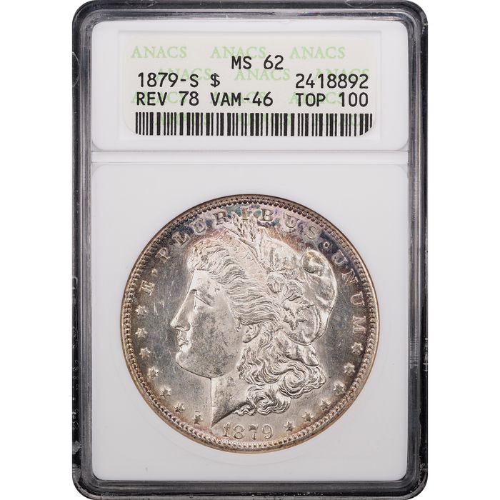 1879-S Morgan Dollar ($1) Rev of 1878 - VAM 46 Obverse Slab Image