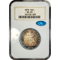 1879 Seated Liberty Half Dollar (50c) Obverse Slab Image