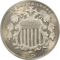 1879/8 Shield Nickel (5c) OGH Obverse Image