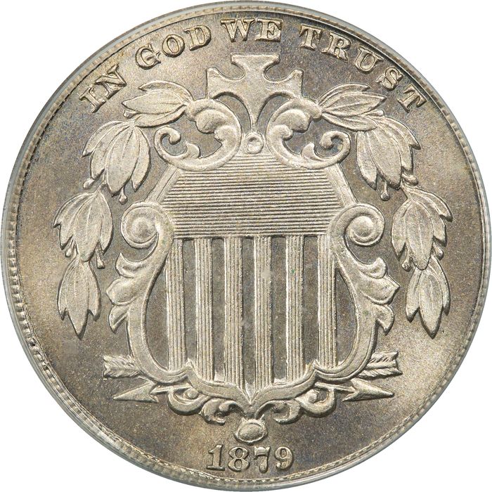 1879/8 Shield Nickel (5c) OGH Obverse Image