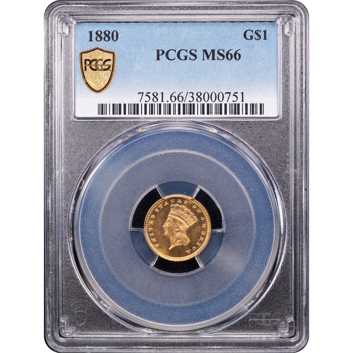 1880 Gold Dollar (G$1) Obverse Slab Image