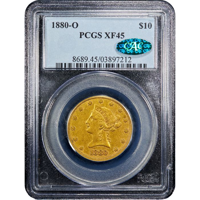 1880-O Liberty Gold Eagle ($10) Obverse Slab Image