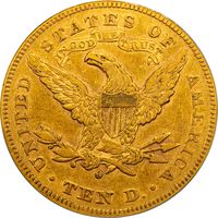 1880-O Liberty Gold Eagle ($10) Reverse Image