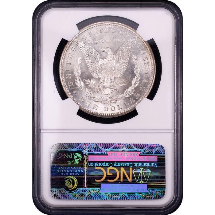 1880-S Morgan Dollar ($1) Rainbow Toner Reverse Slab Image
