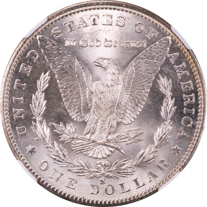 1880-S Morgan Dollar ($1) Rainbow Toner Reverse Image
