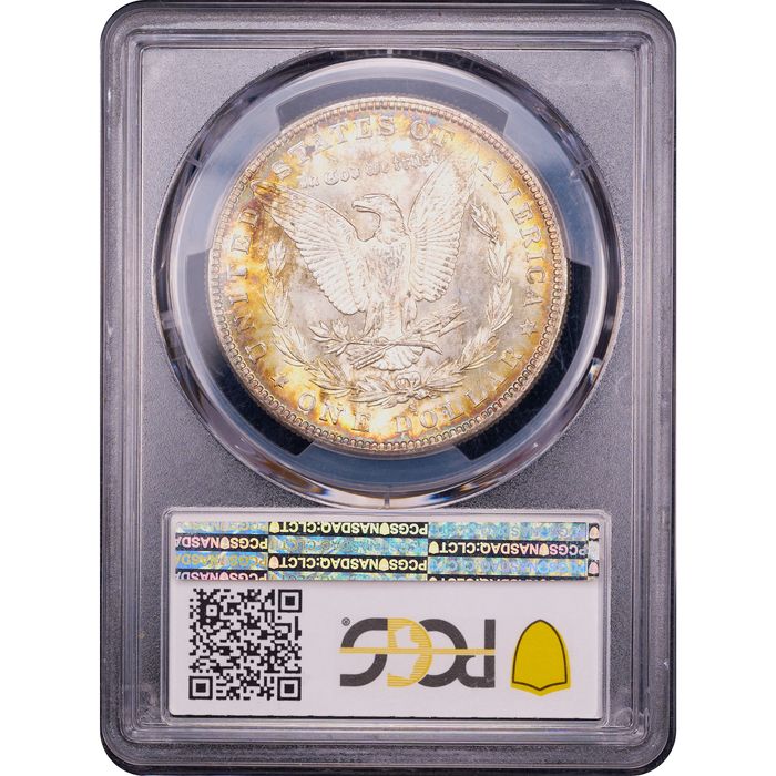 1880-S Morgan Dollar ($1) Rainbow Toner Reverse Slab Image