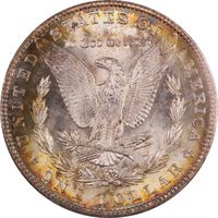 1880-S Morgan Dollar ($1) Rainbow Toner Reverse Image