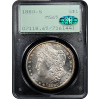 1880-S Morgan Dollar ($1) Rattler Obverse Slab Image