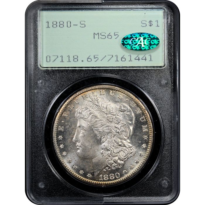 1880-S Morgan Dollar ($1) Rattler Obverse Slab Image