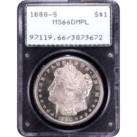 1880-S Morgan Dollar ($1) Rattler Obverse Slab Image