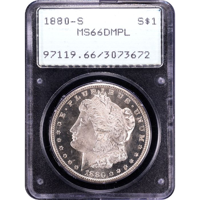 1880-S Morgan Dollar ($1) Rattler Obverse Slab Image