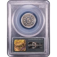 1880 Shield Nickel (5c) OGH Reverse Slab Image