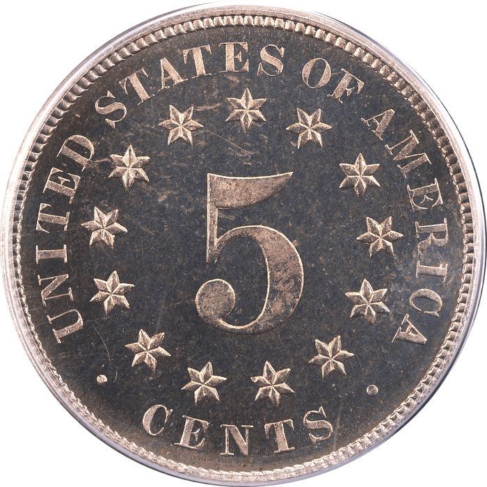 1880 Shield Nickel (5c) OGH Reverse Image