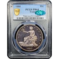 1880 Trade Dollar (T$1) Obverse Slab Image