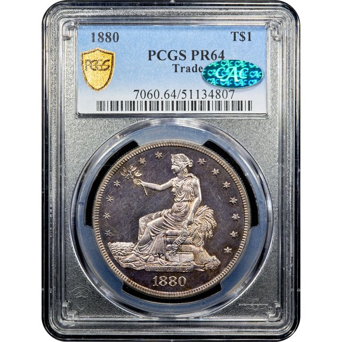 1880 Trade Dollar (T$1) Obverse Slab Image