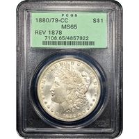 1880/79-CC Rev of 78 Morgan Dollar ($1) OGH Obverse Slab Image