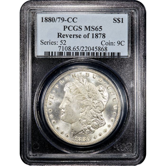 1880/79 Morgan Dollar ($1) Reverse of 1878 Obverse Slab Image