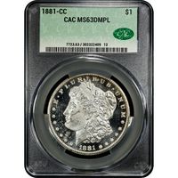 1881-CC Morgan Dollar ($1) Obverse Slab Image