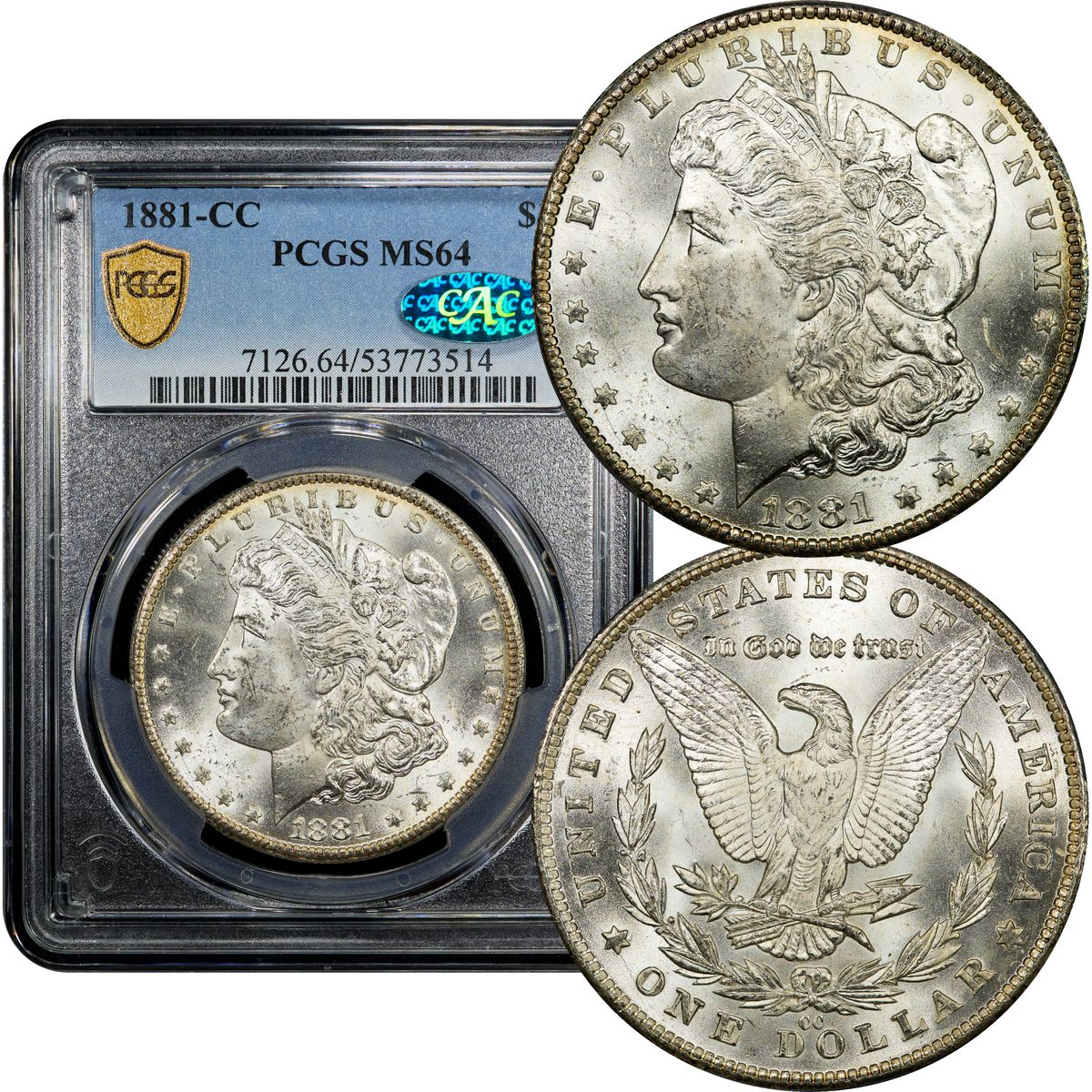 1881-CC Morgan Dollar $1 PCGS MS64 CAC