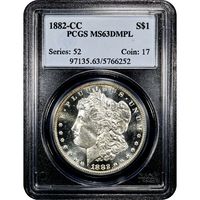 1882-CC Morgan Dollar ($1) Obverse Slab Image
