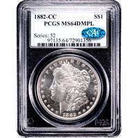 1882-CC Morgan Dollar ($1) Obverse Slab Image