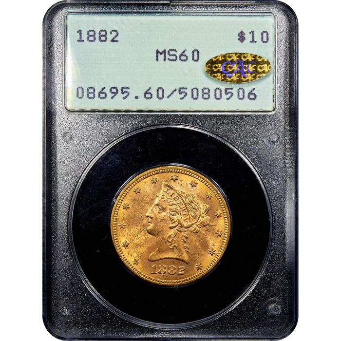 1882 Liberty Gold Eagle ($10) Rattler Obverse Slab Image