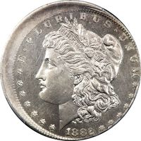 1882-O Morgan Dollar ($1) Error - Struck 10 Percent Off-Center Photo 3