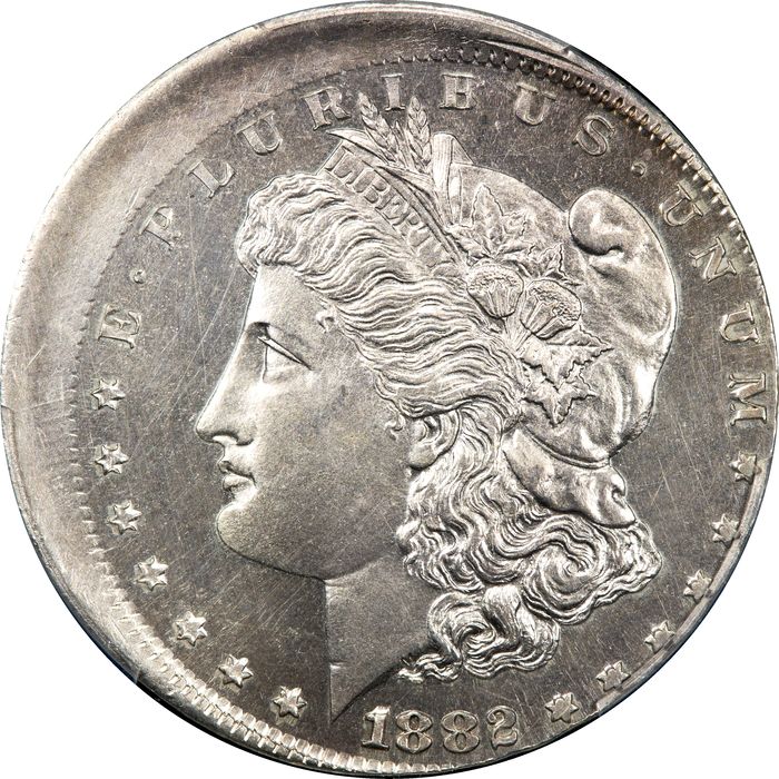 1882-O Morgan Dollar ($1) Error - Struck 10 Percent Off-Center Photo 3