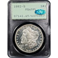1882-S Morgan Dollar ($1) Rattler Obverse Image