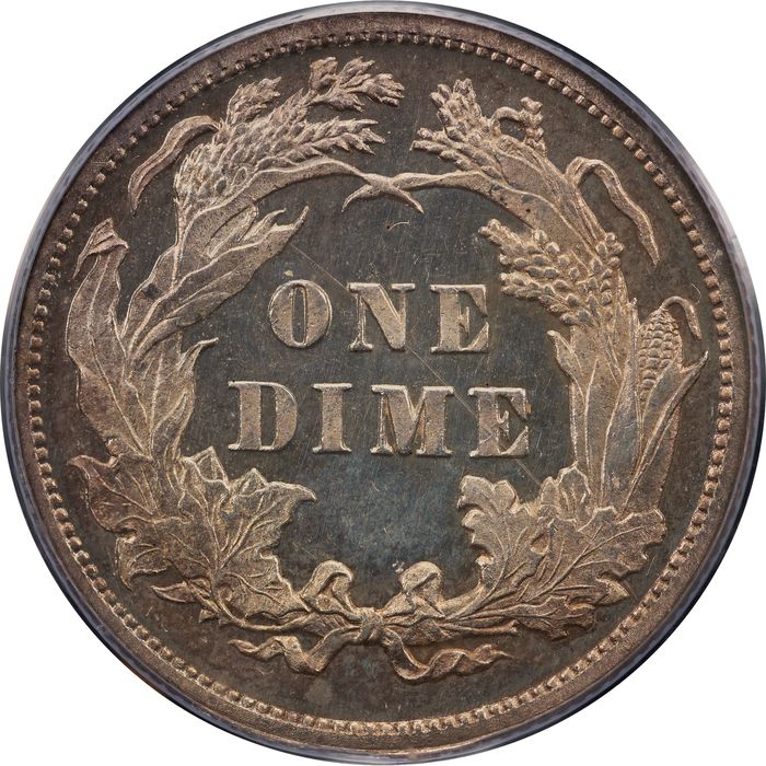 1882 Seated Liberty Dime (10c) Reverse Image
