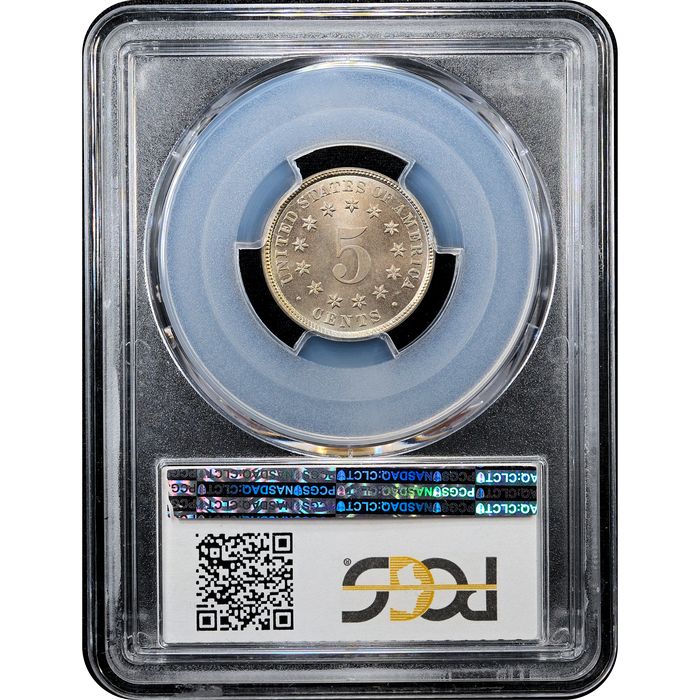 1882 Shield Nickel (5c) Reverse Slab Image
