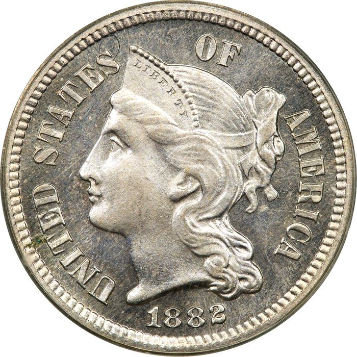 1882 Three Cent Nickel (3CN) OGH Photo 3
