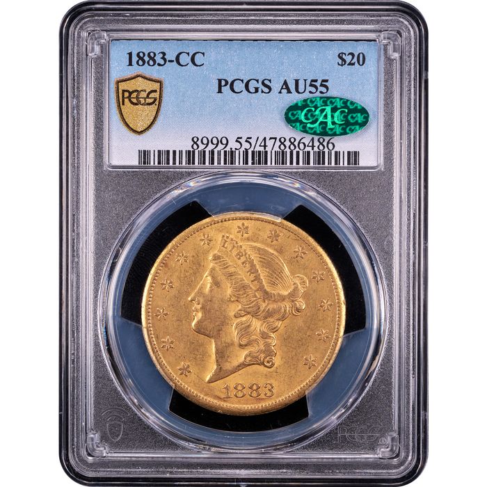 1883-CC Liberty Gold Double Eagle ($20) Obverse Slab Image