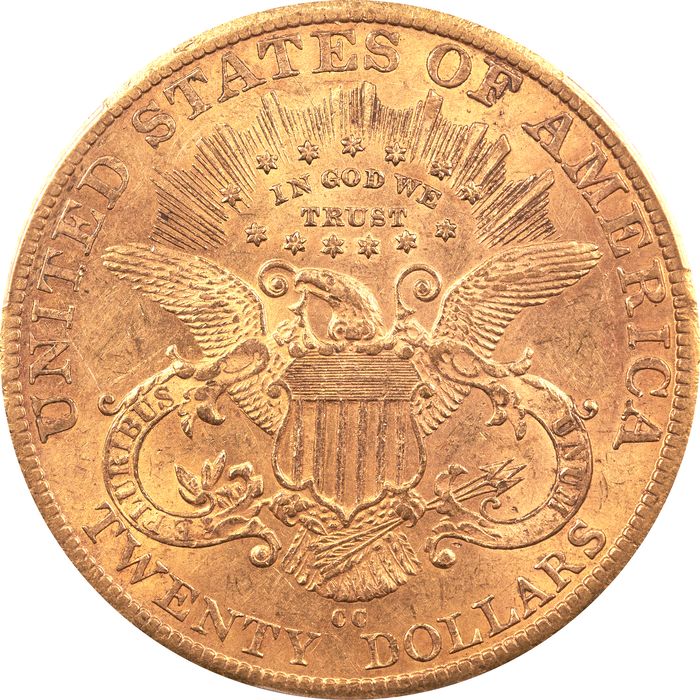 1883-CC Liberty Gold Double Eagle ($20) Reverse Image