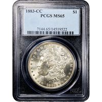 1883-CC Morgan Dollar Obverse Slab Image