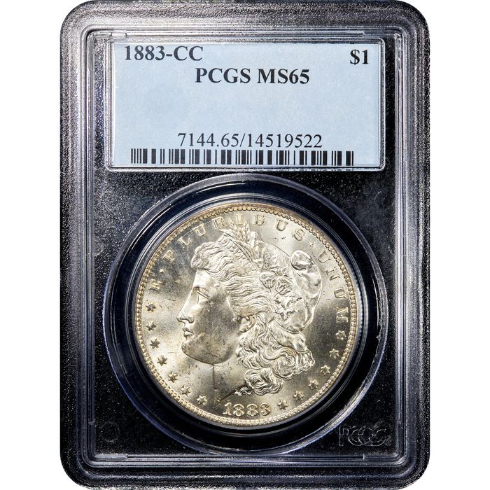1883-CC Morgan Dollar Obverse Slab Image