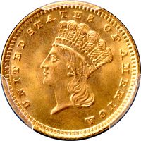 1883 Gold Dollar ($1) Photo 3