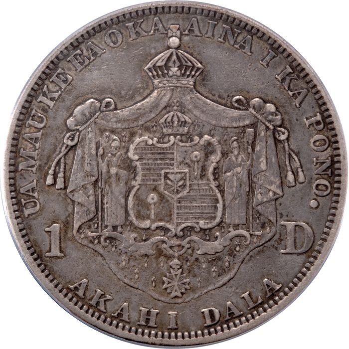 1883 Hawaii Dollar ($1) Reverse Image