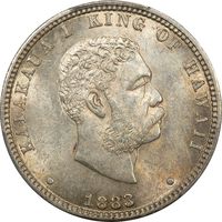 1883 Hawaii Quarter (25c) Obverse Image
