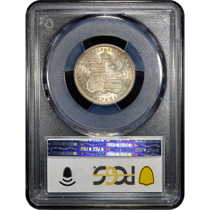 1883 Hawaii Quarter (25c) Reverse Slab Image