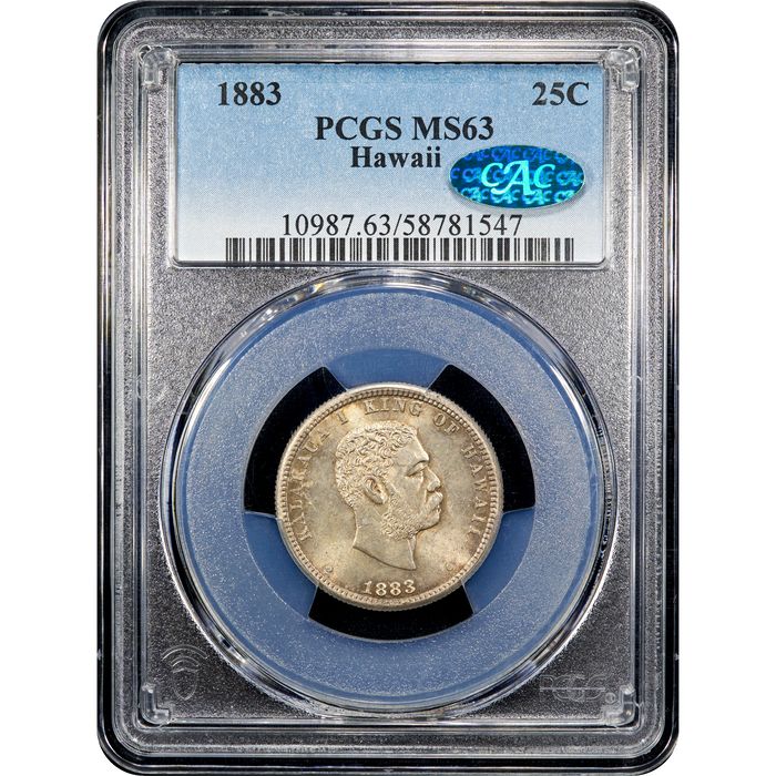 1883 Hawaii Quarter (25c) Obverse Image