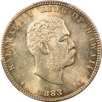 1883 Hawaii Quarter (25c) Photo 3