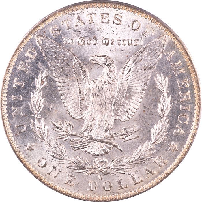 1883-O Morgan Dollar ($1) Rainbow Toner Reverse Image