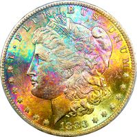 1883-O Morgan Dollar ($1) Rainbow Toner Obverse Image