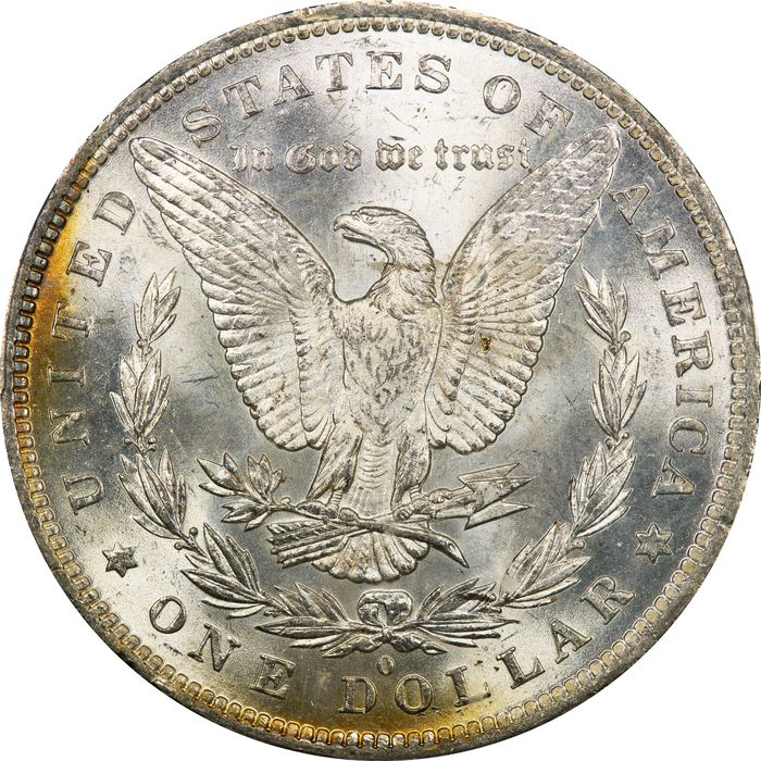 1883-O Morgan Dollar ($1) Rainbow Toner Reverse Image