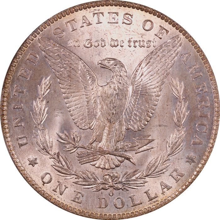 1883-O Morgan Dollar ($1) Rainbow Toner Reverse Image