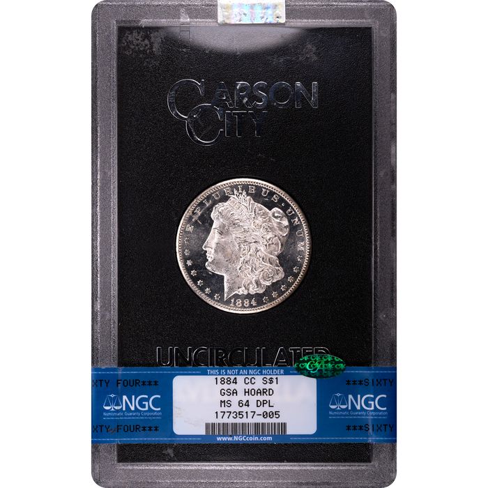 1884-CC Morgan Dollar ($1) GSA Obverse Slab Image