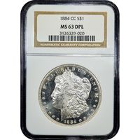 1884-CC Morgan Dollar ($1) Obverse Slab Image